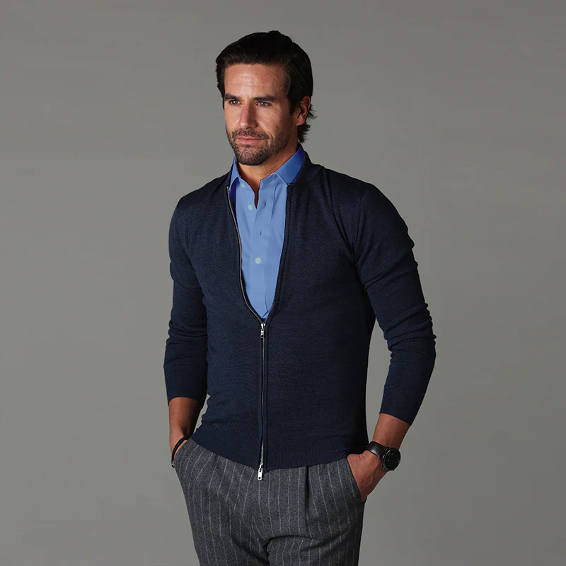 Semi-Spread Collar Polo French Blue - Image 3