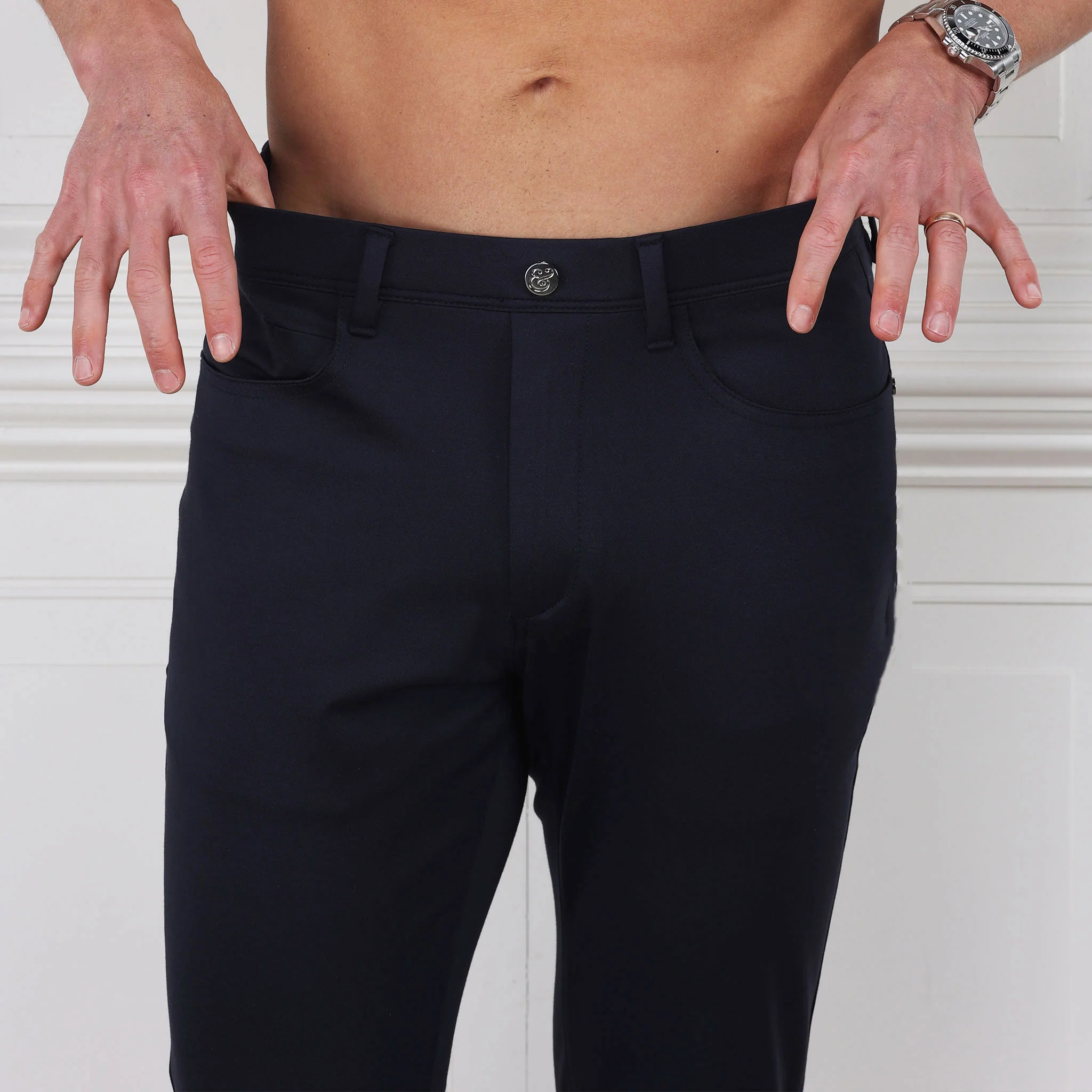 Velocity Pull-On Performance Pants Navy - Image 4